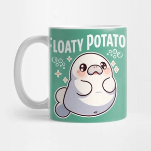 Funny Manatee Floaty Potato Cute Kawaii Sea Cow Mug